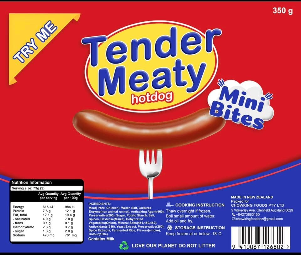 FROZEN TENDER MEATY MINI COCKTAIL HOTDOGS