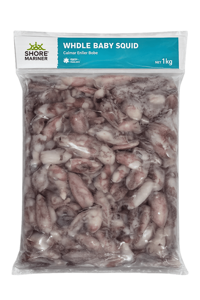 FROZEN 6895 WHOLE BABY SQUID 3-5CM 1KG